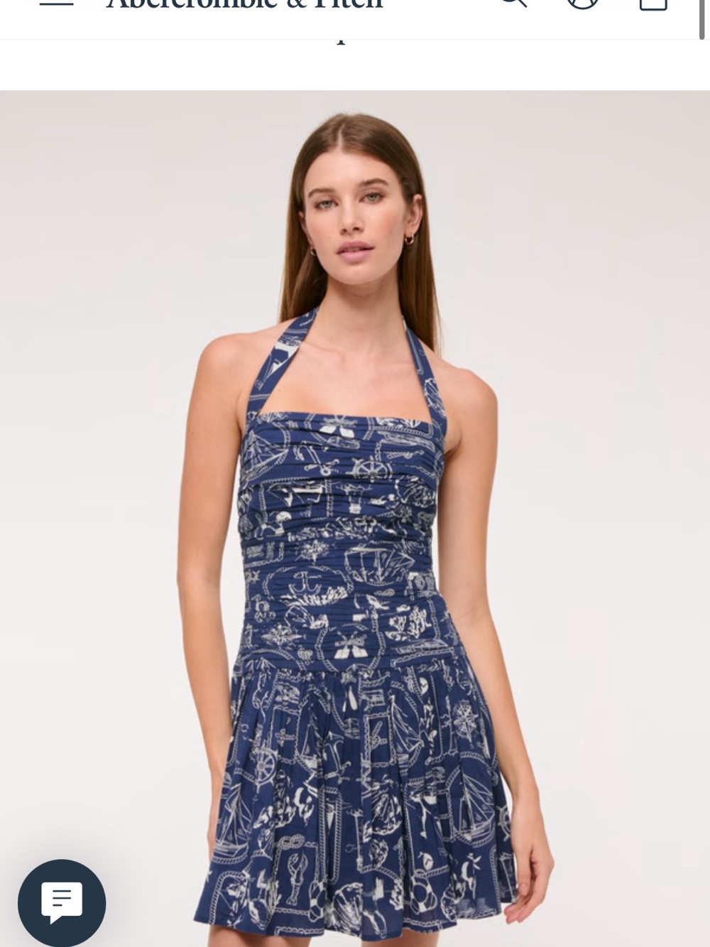 The A&F Emerson Drop-Waist Halter Mini Dress